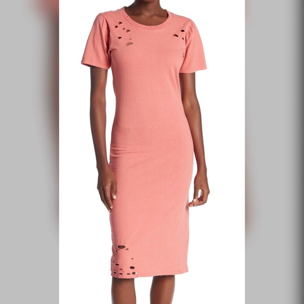 Abound distressed midi dress